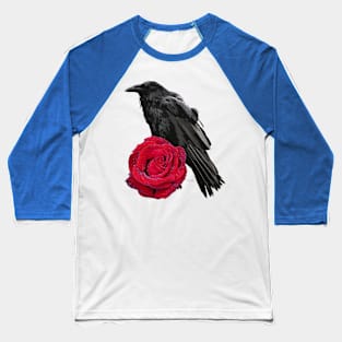 Crow Rose Baseball T-Shirt